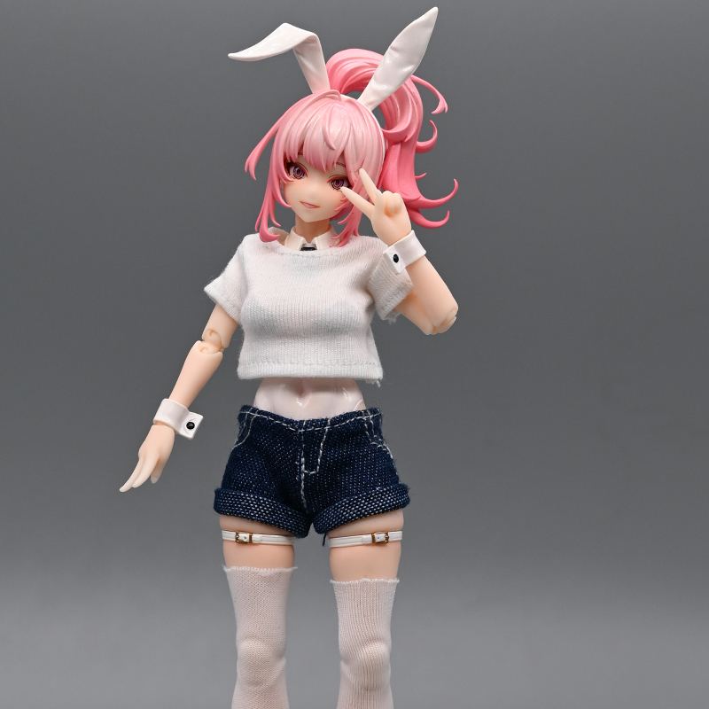 1/12兵人衣服配件shf短款露腰T恤