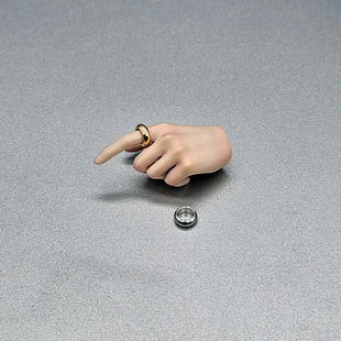 1/6兵人配件手型金戒指PHICEN金属首饰模型TBLeague包胶素体配饰