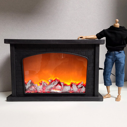 bjd娃屋1/6壁炉微缩模型道具兵人