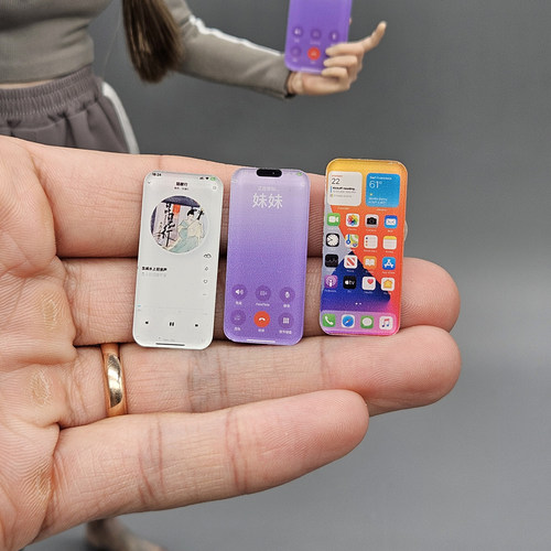 1/6分兵人场景配件微缩迷你手机