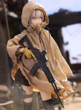 1/12兵人衣服配件figma机娘战术披风6寸可动人偶手办模型雨衣斗篷