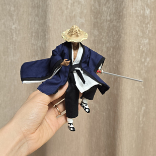 1/12兵人衣服配件方大头romankey男素体武侠古装国风汉服天师道袍