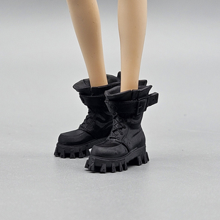 子改件靴子 置马丁靴fag鞋 12兵人配件6寸机娘女素体作战靴女神装