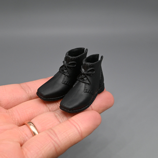 6分bjd素体娃衣配件ob24小布娃娃高帮方头皮鞋娃鞋空心马丁靴p20