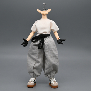 12分阿巳3出逃明月北冥体娃衣bjd素体功夫裤子宽松灯笼阔腿裤长裤