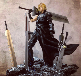 GAMETOYS幻想战士1/6云片克劳德大剑大刀武器PA改地台模型底座GT