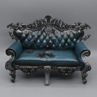 1/6分兵人场景配件bjd娃用家具小布娃娃欧式沙发模型微缩娃屋摆件