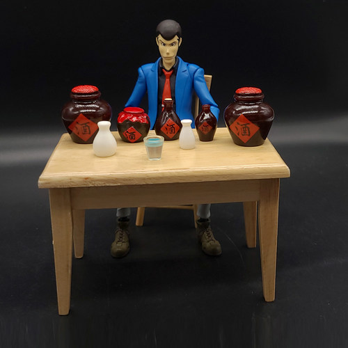 1/12古代兵人场景配件酒坛模型