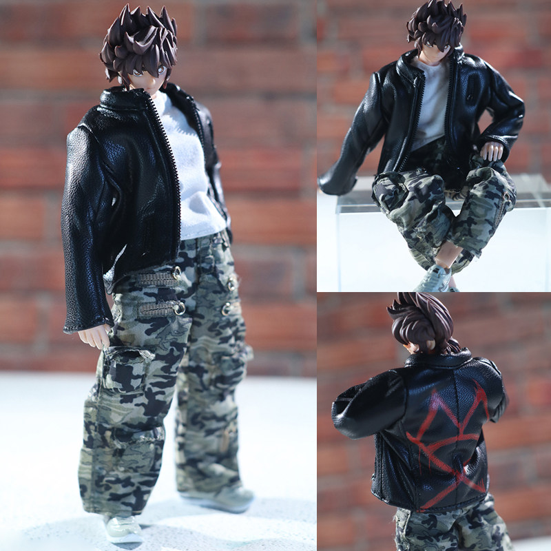 1/12兵人衣服配件皮衣外套皮夹克