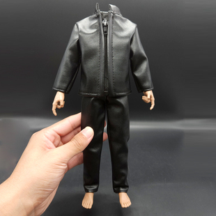 1/6兵人配件ht皮衣皮裤衣服套装12寸dam素体模型夹克外套裤子服装