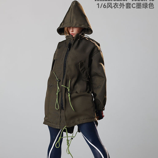 1/6分兵人衣服配件风衣工装外套12寸女素体潮流人偶大衣bjd娃衣ob