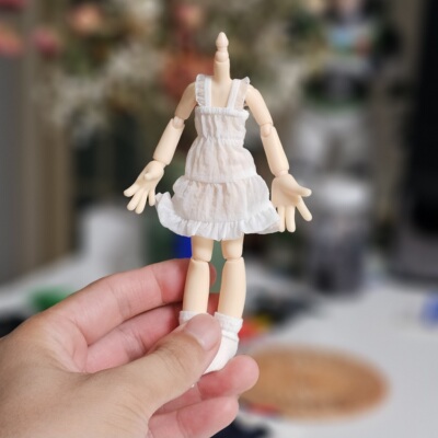 12分ob11妖精体娃衣d男d女d妹吊带连衣裙bjd素体仙女裙纯欲少女风