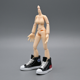 6分娃娃高帮帆布鞋ob22肉肉ob24妖精体女兵人bjd娃鞋运动鞋子板鞋