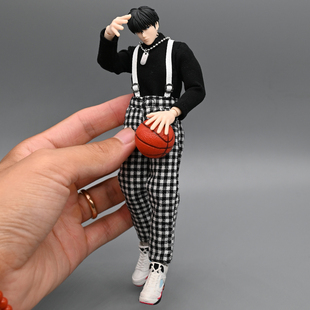 鸡你太美背带裤西装裤手办衣服配件6寸shf可动人偶男素体1/12兵人