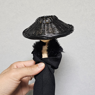 大12分ob11娃衣配件古风侠客武侠斗笠帽古装娃娃bjd阿巳素体草帽8