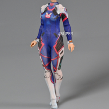 1/12兵人衣服配件dva机娘连体紧身衣6寸figma人偶素体蜗之壳服饰