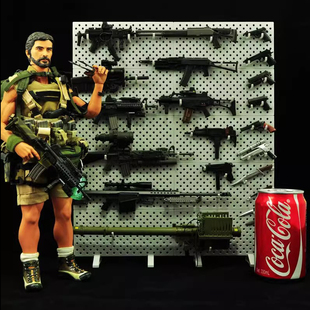 1:6兵人场景配件军事可扩展枪架 手枪步枪狙击枪武器展示架洞洞板