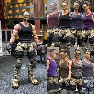 1/18兵人衣服配件打底背心3.75寸可动人偶暗源酸雨战争diy素体T恤