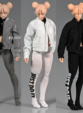 Romankey COWL运动紧身裤1/12女素体兵人衣服配件6寸人偶瑜伽裤子