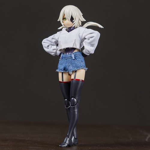 1/12兵人配件机娘衣服T恤热裤
