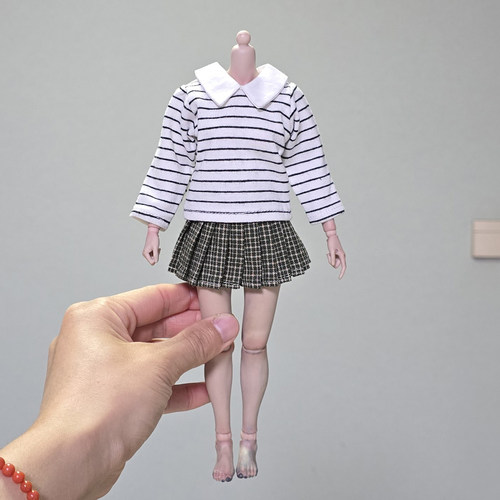 1/6分兵人衣服配件长袖T恤上衣