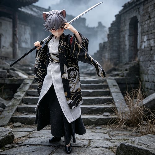 1/12兵人衣服配件机娘和服羽织
