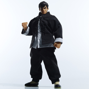 Jada街霸2手办衣服6寸1/12布衣飞龙可动人偶diy中国风功夫服配件