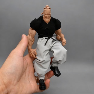 romankey大块头壮素体布衣配件1/12孔子衣服裤子武道服灯笼裤T恤