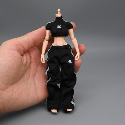 兵人配件1/12三道杠T恤运动长裤