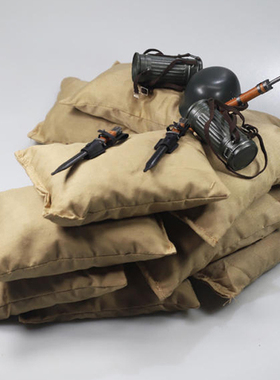 1/6兵人场景配件dam军事沙袋ss防御掩体did手办模型情景装饰道具