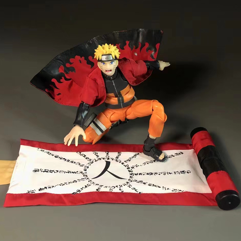 shf鸣人2.0仙人模式披风卷轴配件