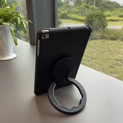 适用ipadAir平板保护套A2902/A2903圆形支架A2904旋转A2588硅胶11寸tpu黑色A2589全包A2591防摔A2316/A2324壳