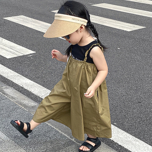 儿童遮阳帽夏季防晒帽女童草帽男童帽子宝宝空顶帽发箍沙滩太阳帽