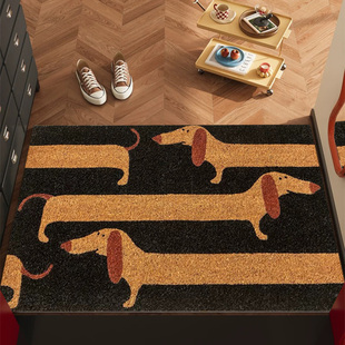 可裁剪黑色入户门丝圈地垫玄关脚垫刮泥蹭土进门垫耐脏可水洗加厚