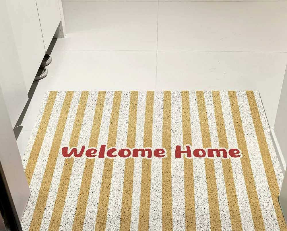 INS简约条纹丝圈入户门垫经典玄关除尘脚垫可裁剪大门口地垫 加厚