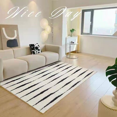 设计感抽象线条地毯加厚客厅卧室衣帽间