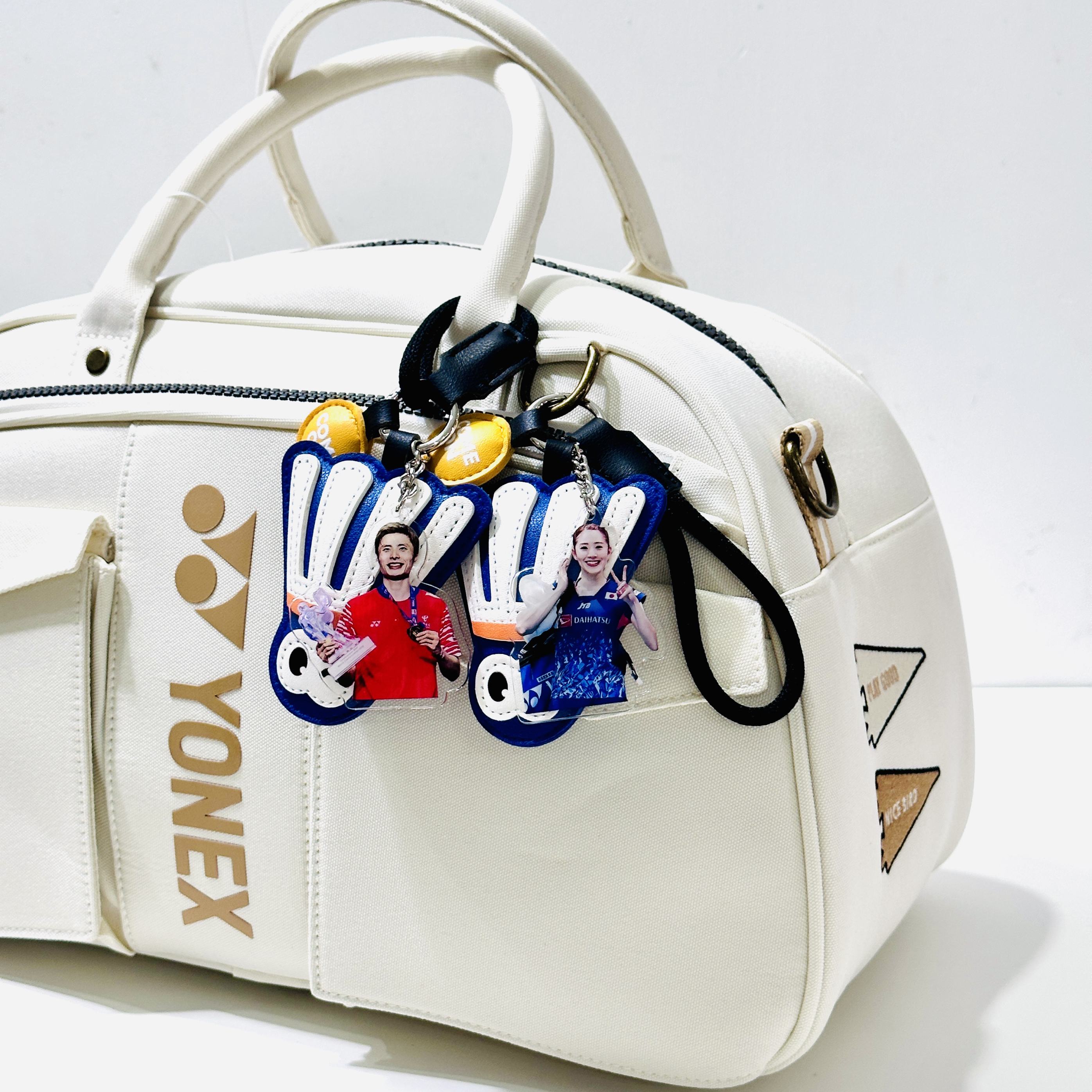 羽毛球挂件球包饰品高级皮质钥匙扣奖品礼物周边志田千阳