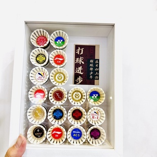 羽毛球花相框发光摆件成品网红创意礼品送男女朋友生日礼物纪念品