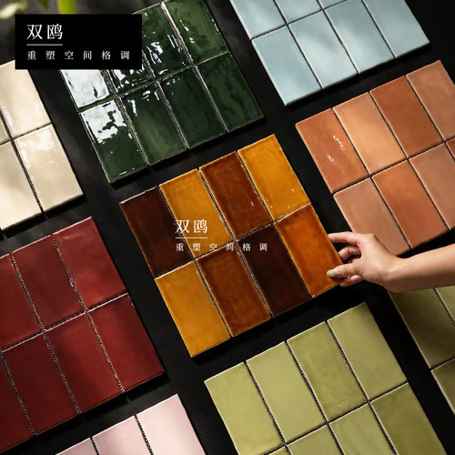 双鸥复古手作长条手工砖墙砖