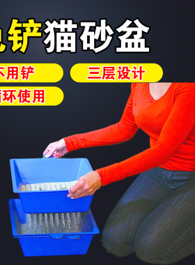 包邮 美国SIFT AWAY循环除臭免铲猫厕所 免铲屎猫砂盆沙盆猫侧所