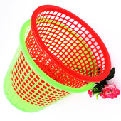 纸篓垃圾桶家用卫生间一元 店货圆桶形垃圾桶塑料大眼垃圾框 店两元