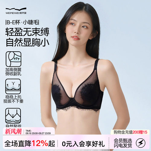 性感蕾丝秋冬透气大胸显小内衣