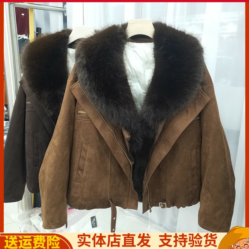 鹿皮绒派克服棉服女装外套潮