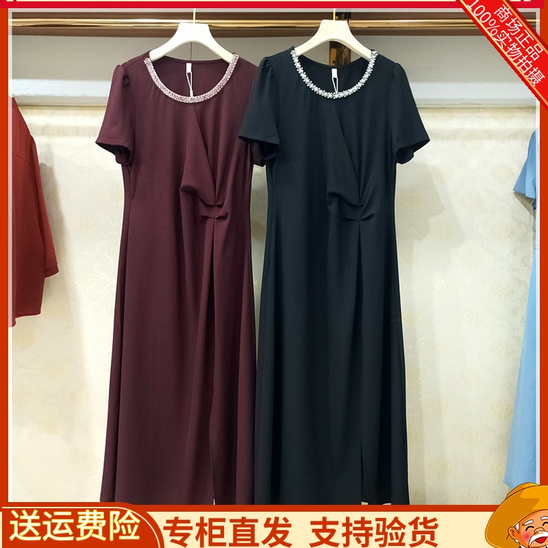 瑞裕隆25A-A23专柜正品夏季新款时尚手工串珠显瘦减龄百搭连衣裙