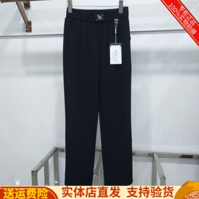 松大码女裤松紧高腰大码直筒