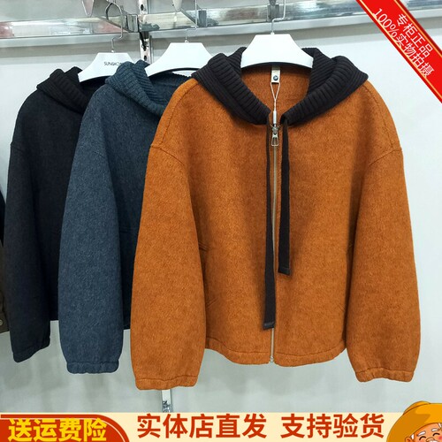 连帽双面绵羊毛保暖外套上衣