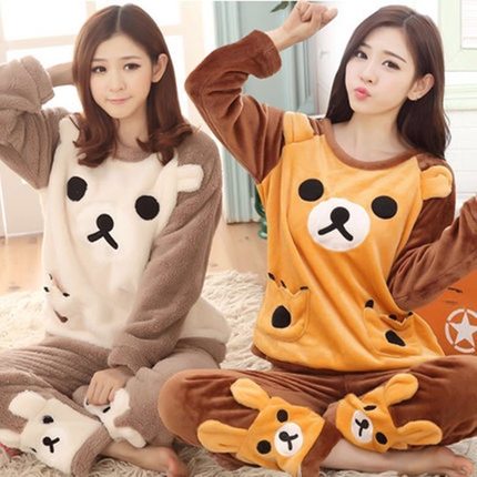 珊瑚绒睡衣冬季女款加绒加厚秋冬法兰绒秋冬家居服2020新款套装