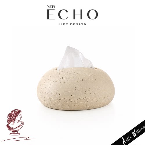 ECHO创意纸巾盒桌面洞石纸抽盒