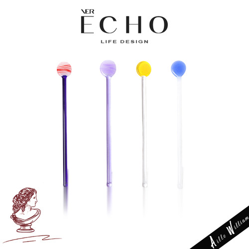 ECHO高颜值糖果头玻璃搅拌棒勺子