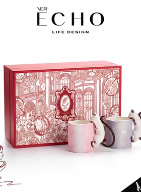 ECHO丨暹罗猫 GHS高颜值手绘陶瓷马克杯釉下彩设计感喝水杯牛奶杯